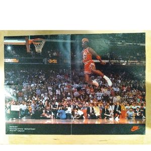 Michael Jordan Poster Vintage 1989 MICHAEL JORDAN Wheaties NIKE POSTER Foul Line